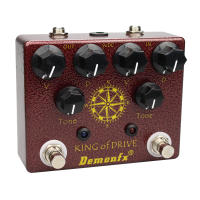 Demonfx New King Of Drive Electric Guitar Effects Clone King Of Tone Overdrive Single GOD ออกใหม่