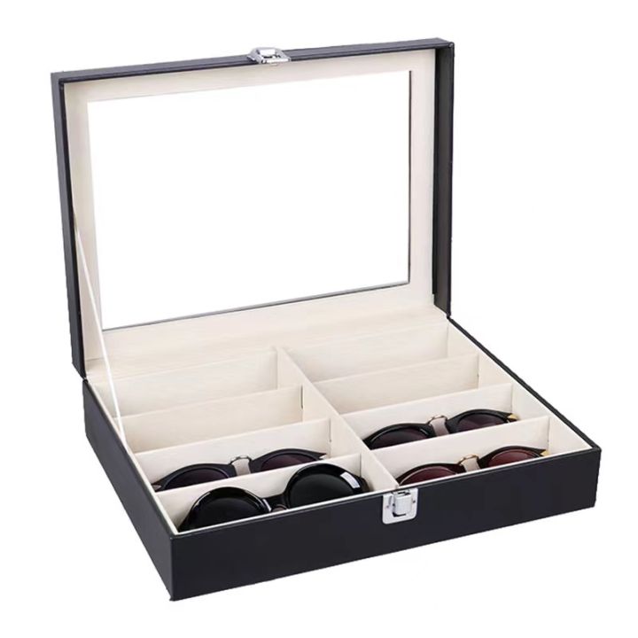 พร้อมส่ง-กล่องใส่แว่นตา-8-ช่อง-กล่องแว่นตา-8-เรือน-กล่องเก็บแว่นตา-ที่ใส่แว่นตา-ชั้นวางแว่นตา-8-ช่อง-กล่องของขวัญ