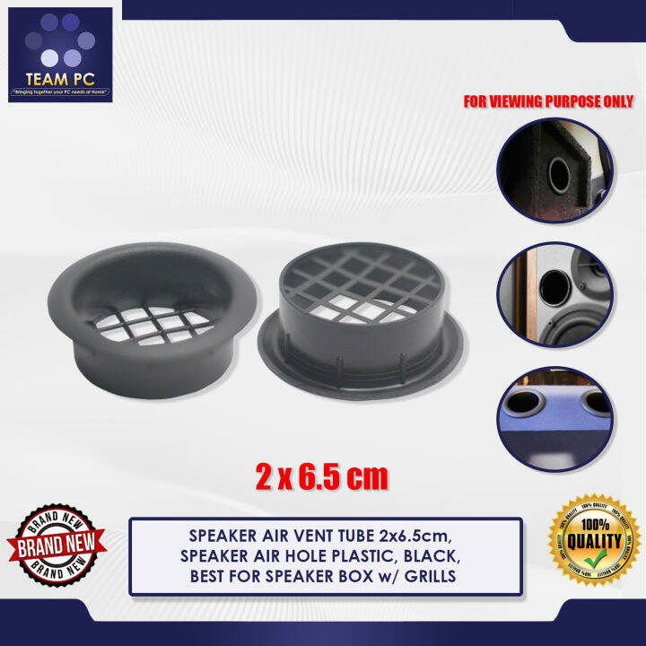 SPEAKER AIR VENT TUBE 2x6.5cm, SPEAKER AIR HOLE PLASTIC, BLACK, BEST