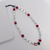 8mm Beaded Anti-Lost Phone Chain Charm For Lanyard Gift Crystal Strap Mobile