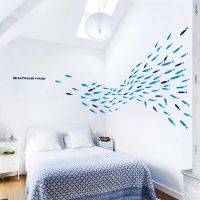 ❖ Ocean fish living room wall stickers bedroom bedside children 39;s room wall wallpaper stickers toilet door glass stickers bathroom