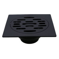 Black Bathroom Square Shower Drain Stainless Steel Floor Drain Trap Waste Grate Round Cover Hair Strainer Steadfast