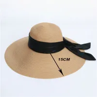 Elegant Ladies Black Wedding Hat Floppy Sun Protection Hats For Women Large White Beach Hats Wholesale