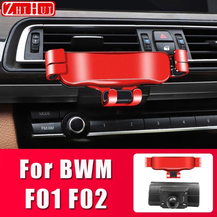 ที่จับโทรศัพท์มือถือแต่งรถสำหรับ-bmw-f01-f02-7-series-2008-2012ที่ยึดช่องแอร์อุปกรณ์ตัวยึดโทรศัพท์แบบกราวิตี้