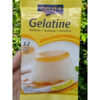 (ซื้อเยอะถูกลง/คีโตทานได้)เจลาตินแผ่น ตรา เจลิต้า GELATINE (GELITA) ผลิตในเยอรมันนี ขนาด 12แผ่น น้ำหนัก 20กรัม