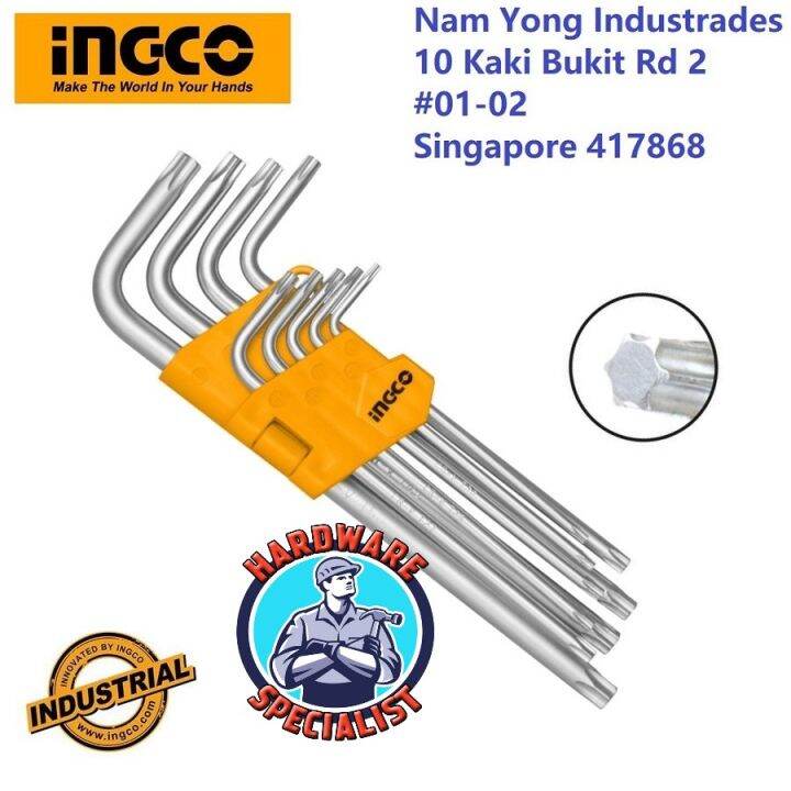 Ingco Hhk Pcs Torx Key Set Star Allen Key Set Hhk Pcs Hex Key Set Lazada Singapore