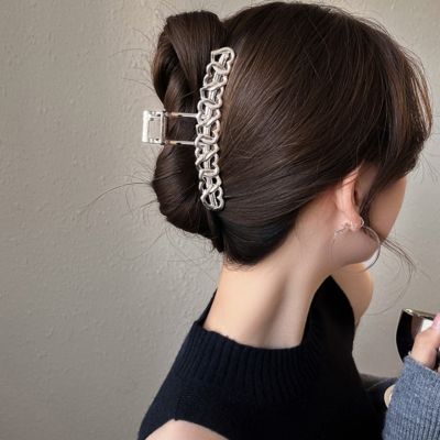 High Clip Fashion Hair Accessories Hold Tightly Heart Splice Hairpin Metal Hair Accessories Simple Hairpin