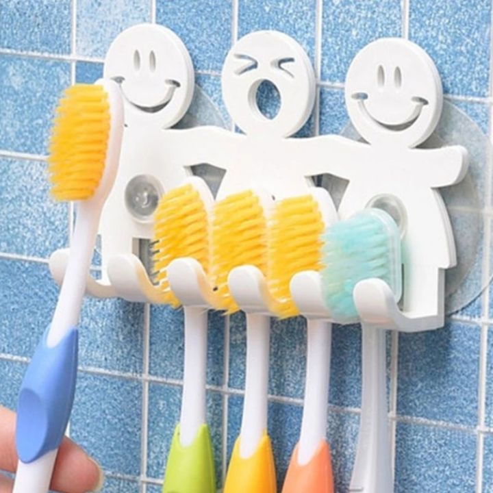 neatly-ที่ใส่แปรงสีฟันติดผนังถ้วยดูดน่ารักการ์ตูน-smile-ชุดอุปกรณ์ห้องน้ำ