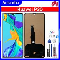 Ansimba หน้าจอ TFT สำหรับ Huawei P30ชิ้นส่วนจอสัมผัสแอลซีดีของเครื่องแปลงดิจิทัลแทนโดยหัวเว่ยหน้าจอ Huawei P30ดิจิไทเซอร์แผงหน้าจอสัมผัสจอแสดงผล TFT LCD สำหรับ Huawei P30 ELE-L29 LCD