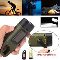 【CW】
 Flashlight Hand Crank Powered Rechargeable Survival Charging Torch Dynamo for Fishing Boating Hiking