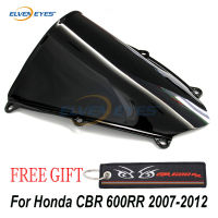 Elvenตาสำหรับฮอนด้าCBR600RR CBR 600RR 2007 2008 2009 2010 2011 2012 อุปกรณ์มอเตอร์ไซค์ฟองคู่กระจกกระจกF Airing CBR 600 RR 13 14 15 16 ลมVisorสปอยเลอร์D Eflector