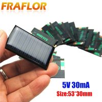 10Pcs/Lot 5V 30mA 53X30mm Micro Mini Small Power Solar Cells Panel For DIY Toy 3.6V Battery Charger Solar LED Light Solar Cell