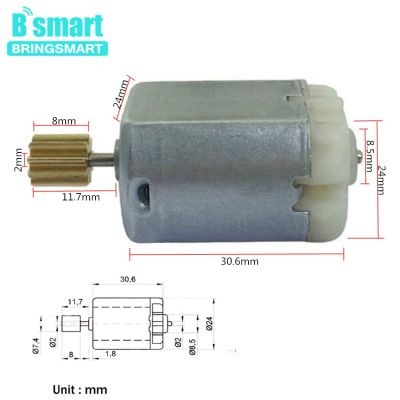 BirngSmart FC-280PC 22125 12V 12500RPM Micro DC Electric Motor with 0.7 module 9T metal gear for  Car Central Door Electric Motors