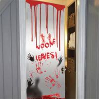 New Halloween Party Decoration Halloween Plastic Bloody Handprint Door Stickers Halloween Decor Horror decoracion halloween Fuel Injectors