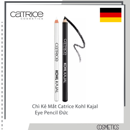 Chì chuốt kẻ viền mắt catrice kohl kajal pencil eyeliner trắng đen hàng đức - ảnh sản phẩm 1