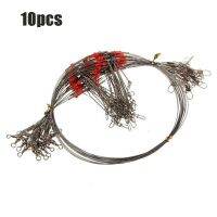 【hot】 10 Pcs Stianless Fishing Wire Trace With Rolling Swivels String Carbon