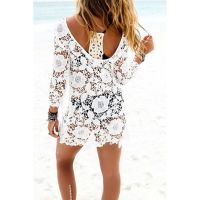 Women y Bathing Suit Lace Crochet Bikini Cover Up Swimwear Summer Beach