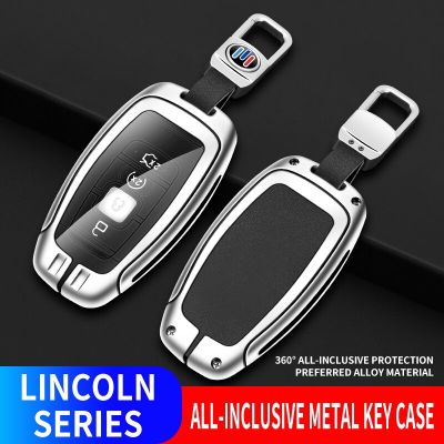 Zinc Alloy Leather Car Key Case Cover For Lincoln Continental Navigator Z MKZ MKC MKX Nautilus Aviator Corsair 2017 2018 2019