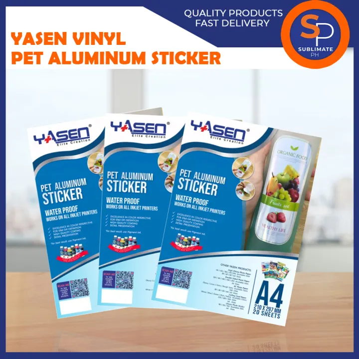 Vinyl Sticker Yasen [Glossy Finish Aluminum Sticker A4 Size 20 Sheets ...