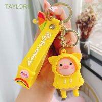 Taylor1 พวงกุญแจ Pvc รูปการ์ตูนหมูน่ารักหลากสีสําหรับห้อยกระเป๋ารถยนต์ QC8191710