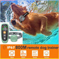 800M Remote Control Dog Trainer Electric Shock Stop Barking Collar Waterproof Pet Training Collar Drive Dog Walking God Tool