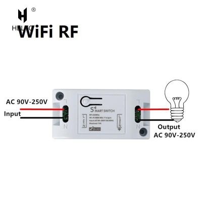 1pc 433Mhz Wireless Tuya RF Wifi Smart Switch Timer Interruptor Inteligente Switch Smart Life Control Smart Home Work Tools