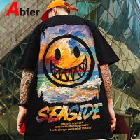 เสื้อยืดพรีเมี่ยม2022 Summer Cotton Short Sleeve Tees Hip Hop Cartoon Manga Graphic T Shirts Men Oversized T Shirt Graphic Graffiti Printed Tops