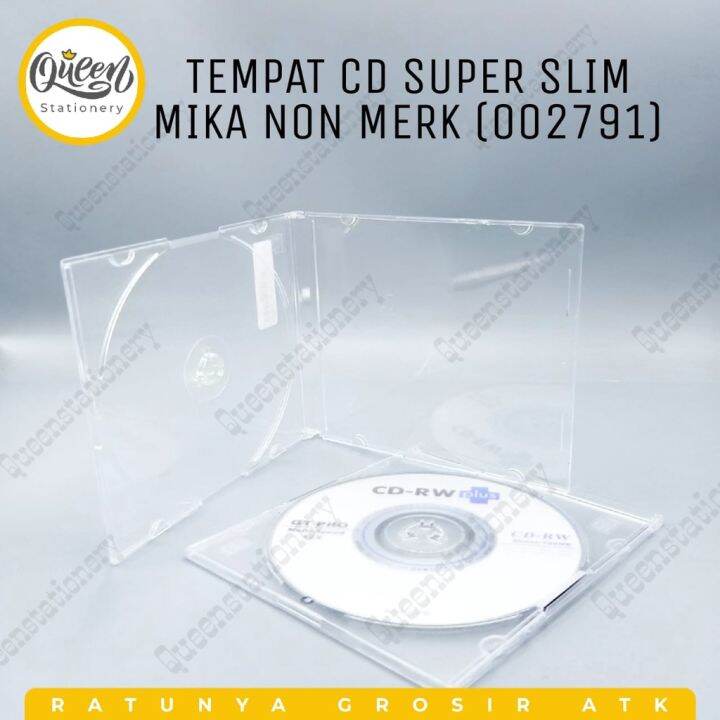 TEMPAT CD SUPER SLIM MIKA NON MERK / CASING CD / WADAH DVD / TEMPAT CD