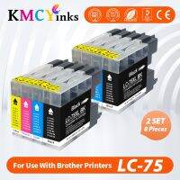 Kmcyinks LC 75ตลับหมึก LC12 LC40 LC73 LC75 LC400 LC1240 LC1220สำหรับ J6710CDW MFC-J6910CDW เครื่องพิมพ์อิงค์เจ็ท Brother