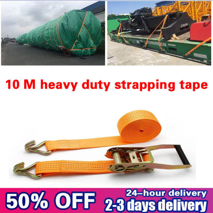 10M Heavy Duty Adjustable Ratchet Cargo Tie Down Straps Luggage Belt