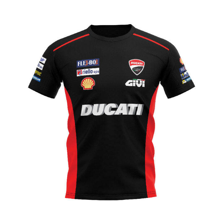 ใหม่-เสื้อพิมพ์ลาย-ducati-ผ้าแห้งเร็ว-เสื้อยืด-ขี่มอเตอร์ไซค์แห้งเร็ว-คุณภาพเกรดพรีเมียม-ราคาโรงงาน