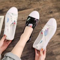 Small white mesh shoes womens breathable student casual Korean version summer slip-on lazy