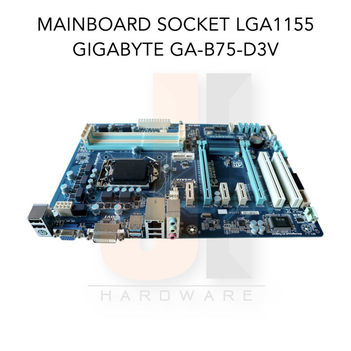 ช่องแลนเสีย-mainboard-gigabyte-ga-b75-d3v-lga1150-support-in-tel-core-i-gen-2xxx-and-gen-3xxx-สินค้ามือสองสภาพดีมีการรับประกัน