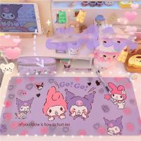 แผ่นรองเม้าส์ Kawaii Sanrio แผ่นรองเม้าส์ Kuromi My Melody Cinnamon การ์ตูนน่ารักอะนิเมะหนังแผ่นรองเม้าส์สำหรับสาว ๆ ของเล่น