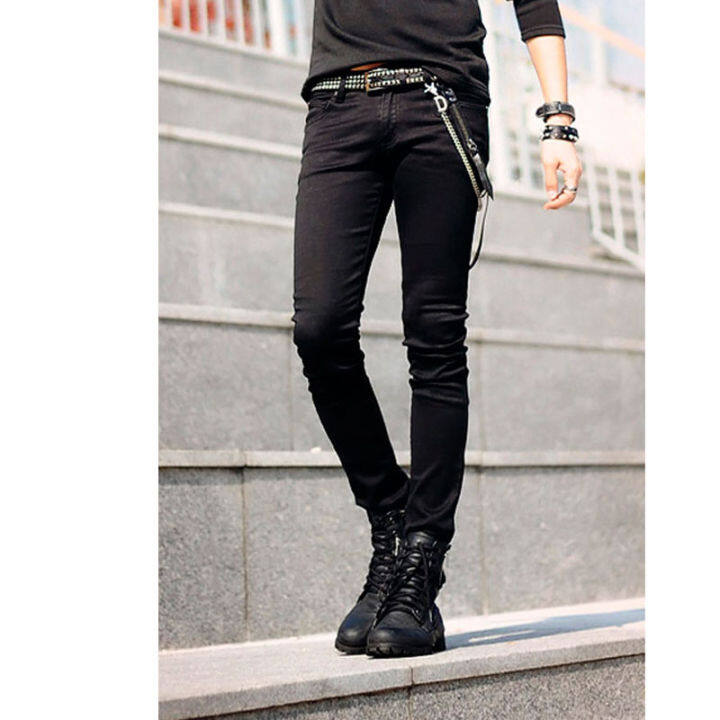 idopy-ขายร้อน-mens-slim-fit-กางเกงยีนส์-punk-cool-gothic-super-skinny-กางเกงโซ่สำหรับชาย