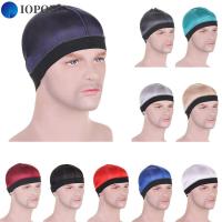 IOPOIT อีลาสติก หมวก durag ผู้ชาย โพลีเอสเตอร์ หมวก durag หลากสี หมวกบีนนี่ หมวกลายคลื่น สำหรับผู้ชาย