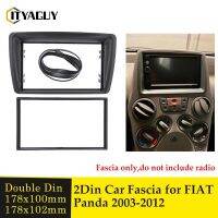 Double Din Fascias for FIAT Panda 2003-2012 Radio CD DVD Stereo Panel Dash Mount Refitting Install Trim Kits Frame Plate Bezel