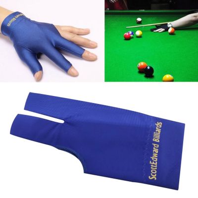 1Pcs Three Fingers Full-Finger Snooker Pool Cue Billiard Glove for Left Hand Lycra Fabrics Embroidery Billiard Accessories