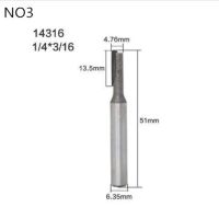 1ชิ้น1/4นิ้วก้านตรง/Dado Router Bit 6.35Mm ก้านเครื่องมือตัดไม้ราคาถูก