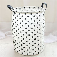 Large Laundry Basket With Drawstring Round Dirty Clothes Toys Folding Bucket Anti-dust Big Storage Barrel Hamper