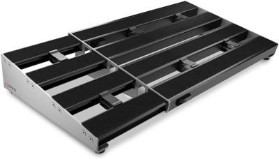 DAddario Accessories DAddario XPND Pedal Board - Guitar Pedal Board that Expands - Pedal Boards for Guitars - 2 Rows, Lightweight, Durable Aluminum Pedalboard - Pre-Applied Loop Velcro for Swapping Pedals 2 Rows Pedal Board