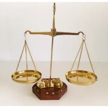 Vintage Brass Weighing Scale Balance Justice Law Scale Decoration