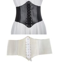 【cw】 Sexy Women 39;s Corset Wide BeltLeather WaistBelts WomenCorset ElasticWaist BeltsShirt Corset