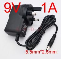 AC Converter Adapter DC 9V 1A Power Supply 9W 1000mA UK plug DC 5.5mm x 2.5mm US EU UK selectable plugs