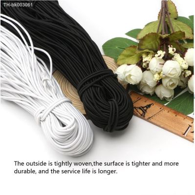 ✒ 2Meters Black White High-Quality Round Elastic Band 1mm-10mm Round Elastic Rope Rubber Band Elastic Line DIY Sewing Accessories
