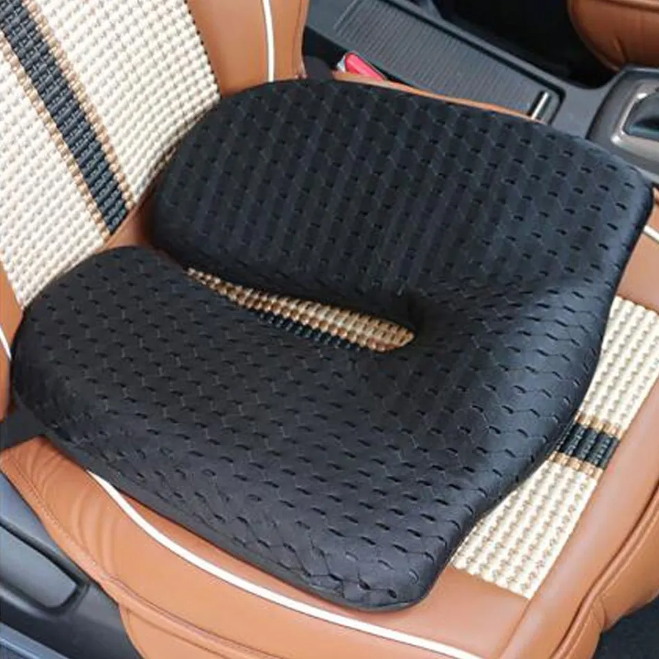 Lumbar Support Pillow for Car, Memory Foam Back Support Cushion Universal  Fit for Car, SUV, Truck, Office Chair, Wheelchair (Black)