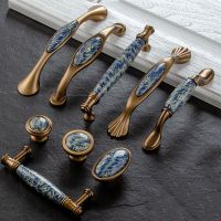 【YD】 hand painted ceramichandle and knobs Cupboard cabinet Knob drawer Dresser handles Closet pulls