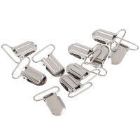 10pcs/Lot 25mm Lead Free Metal Hook Pacifier Suspender Clips for Jacket Clothes Accessories