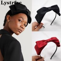 【YF】 Lystrfac Fashion Retro Double Layer Bow Hairband for Women Girls Hair Hoop Ribbon Headband Ladies Bezel Accessories