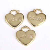 [COD] สินค้าใหม่ Love Heart Letter love จี้ในยุโรปและอเมริกา ， สร้อยคอเพชรชุบทองเหมาะสำหรับจี้